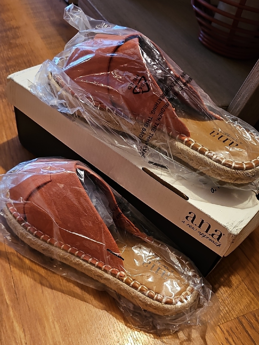 a.n.a Terracotta Slide Espadrille Sandals